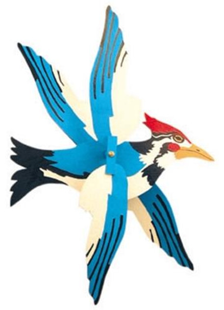 This is the painted and finished whirligig using our Woodpecker Whirligig Plan to build it.