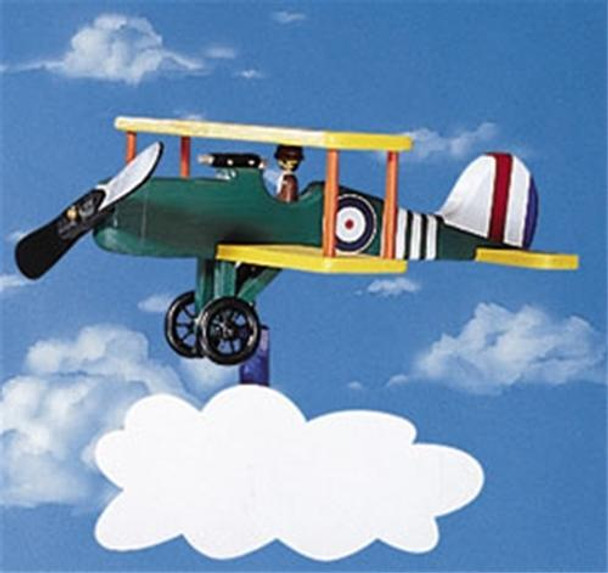 This is how your finished whirligig will look when using our  Bi-Plane Whirligig Plan