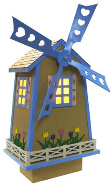 This is the finished windmill when using the  Dutch Windmill Woodworking Plan