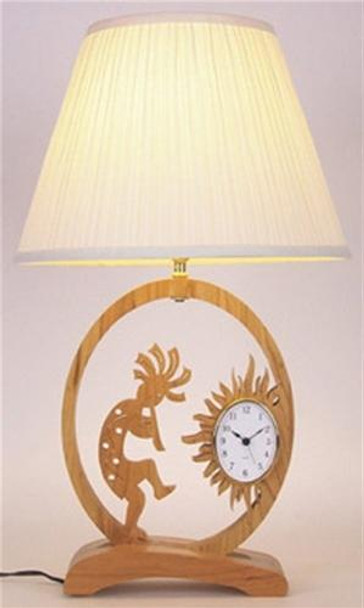Your looking at the finished Kokopelli Lamp with a clock insert and a dancing musician.
