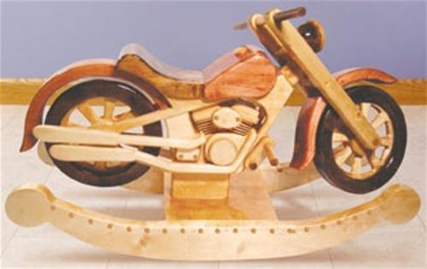 This is how your finished toy will look when using our Roarin' Rocker Woodworking Plan