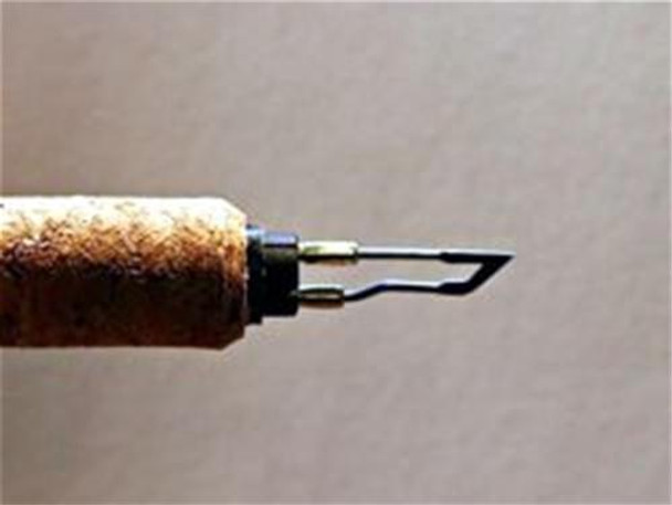 This is a Colwood Woodburning Fixed Tip Heavy Point Rounded Heel, meaning the tip has a reinforced tip that won't dig into the wood.