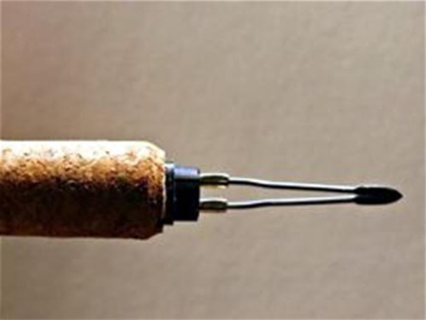 Features a Colwood Long Spade Fixed Tip Wood Burning Pen showing the rounded spade type tip attached to the pen.