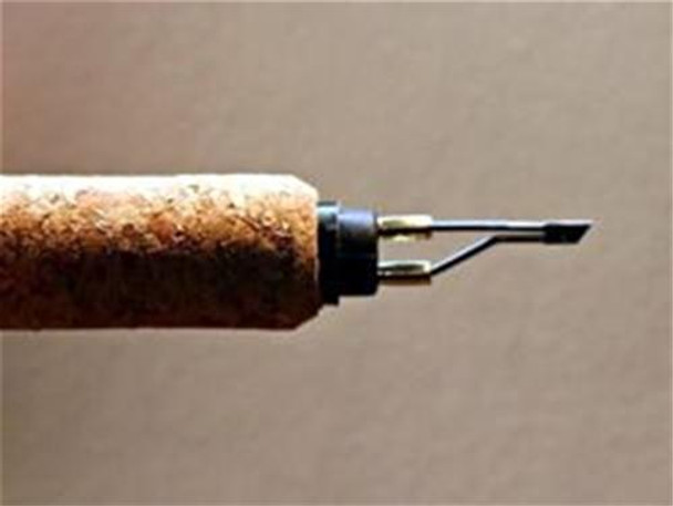 A Colwood MicroFixed Tip Wood Burning Pen showing the small tip that is attached to the pen.