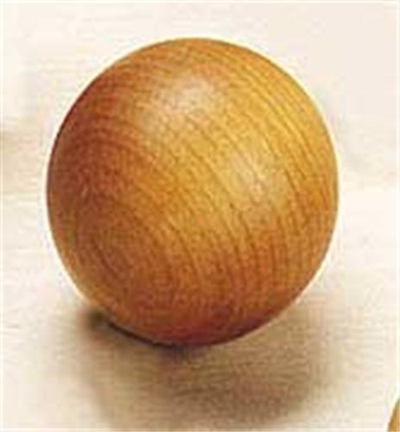 A wood ball 3/4" diameter.