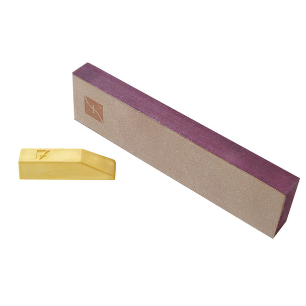 2" x 8" Flexcut knife strop with gold compound ready to use