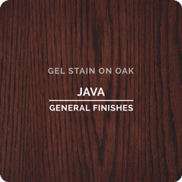 This is a sample of the General Finishes Java Oil Based Gel Stain on a piece of Maple.