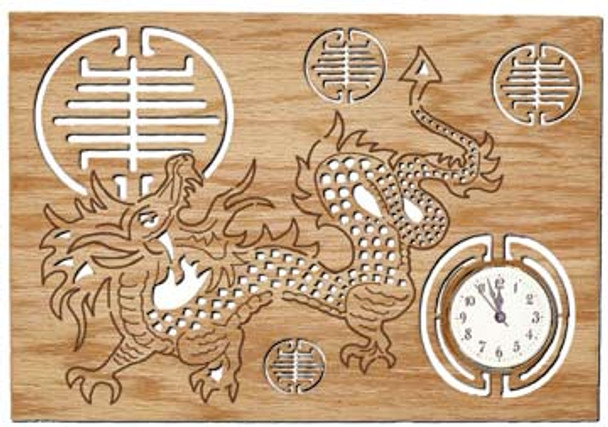 Oriental Dragon Clock Pattern