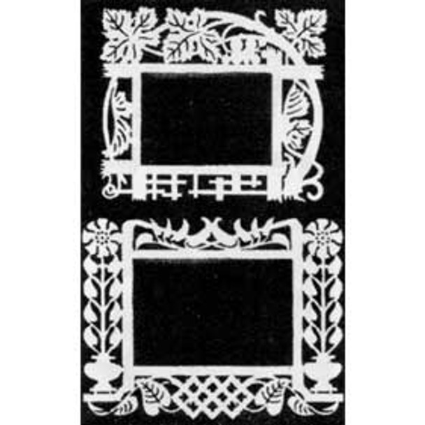 This is an image of two Photo Frames on one pattern with a delicate  design.