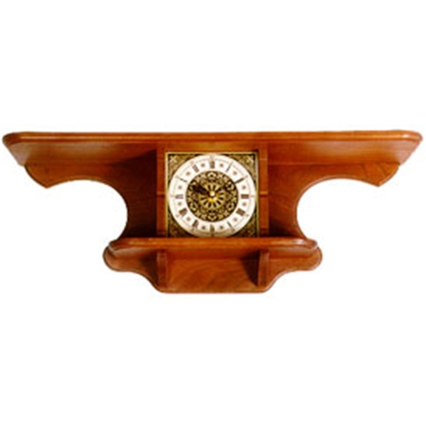 This is a completely built shelf with a clock insert using the  Shelf Clock Woodworking Pattern.