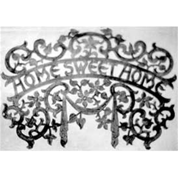 The Wall Moto is built from Wildwood Designs scroll saw pattern featuring "Home Sweet Home" scrolled in the upper in a arch with great detail and intricate cuts of leafs and vines all on one board. 