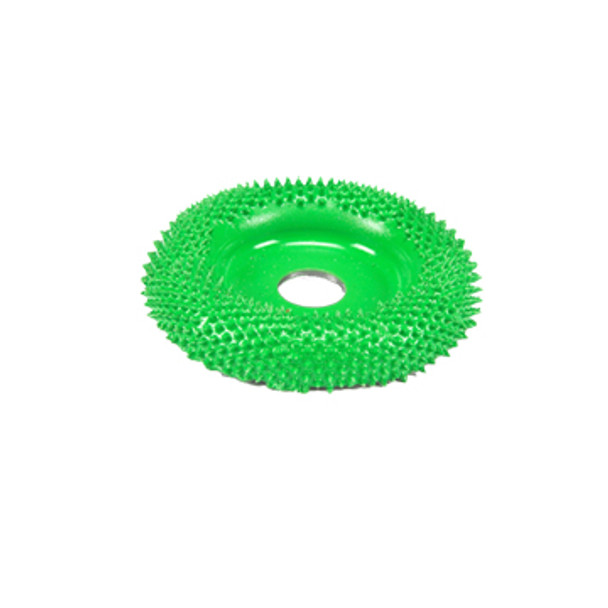A SaburrTooth 2" Round Face Wheel Coarse in green.