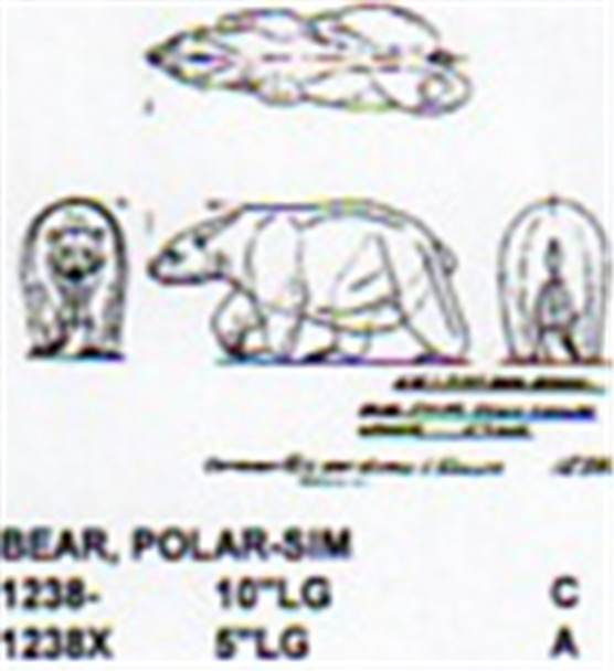 Polar Bear Walking 5" Long