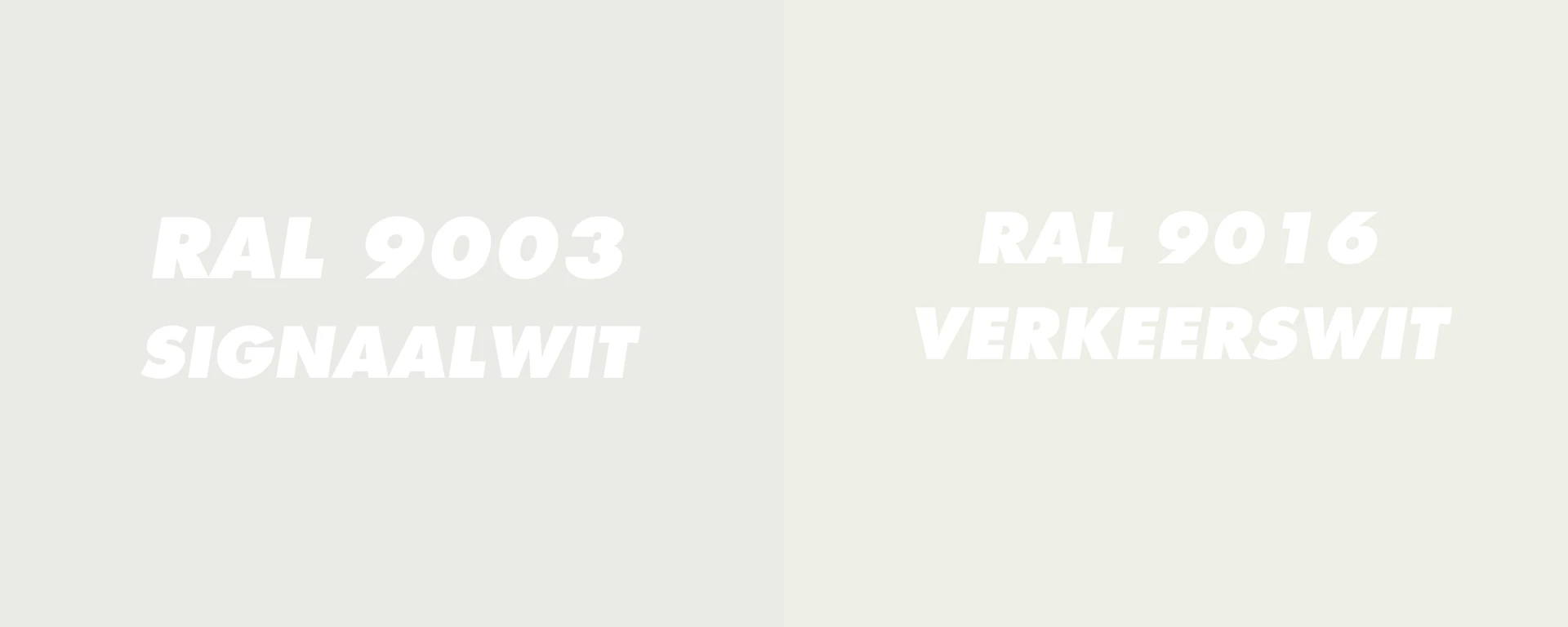 Wat is het verschil tussen RAL 9003 en RAL 9016? - Onlineverf.nl