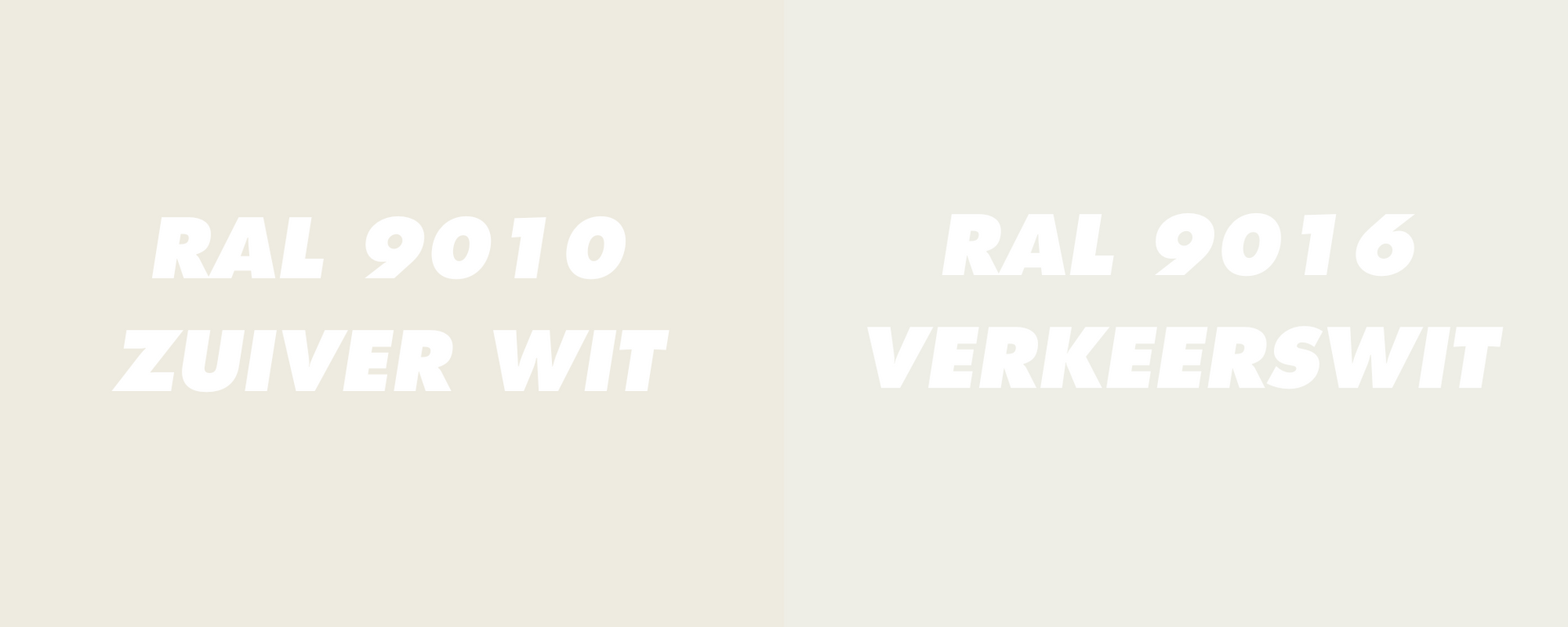 RAL 9010 vs RAL 9016