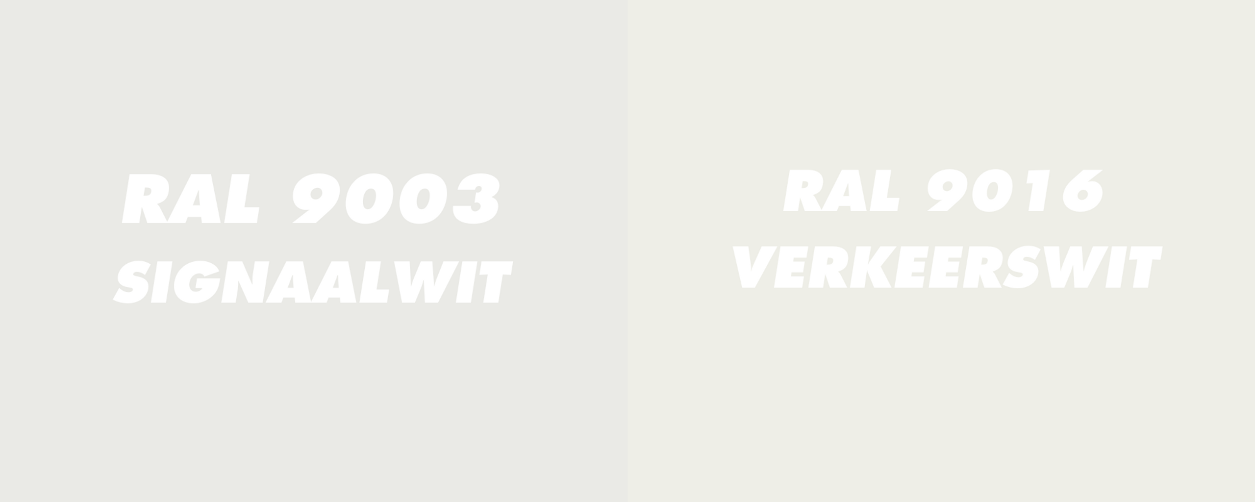 Wat is het verschil tussen RAL 9003 en RAL 9016? Onlineverf.nl