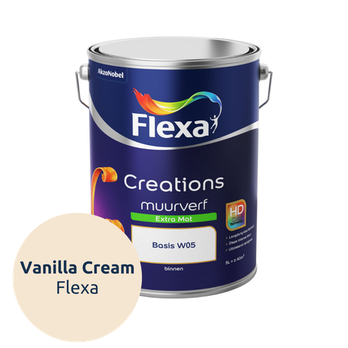 Flexa Creations Muurverf Extra Mat - 5 liter Vanilla Cream