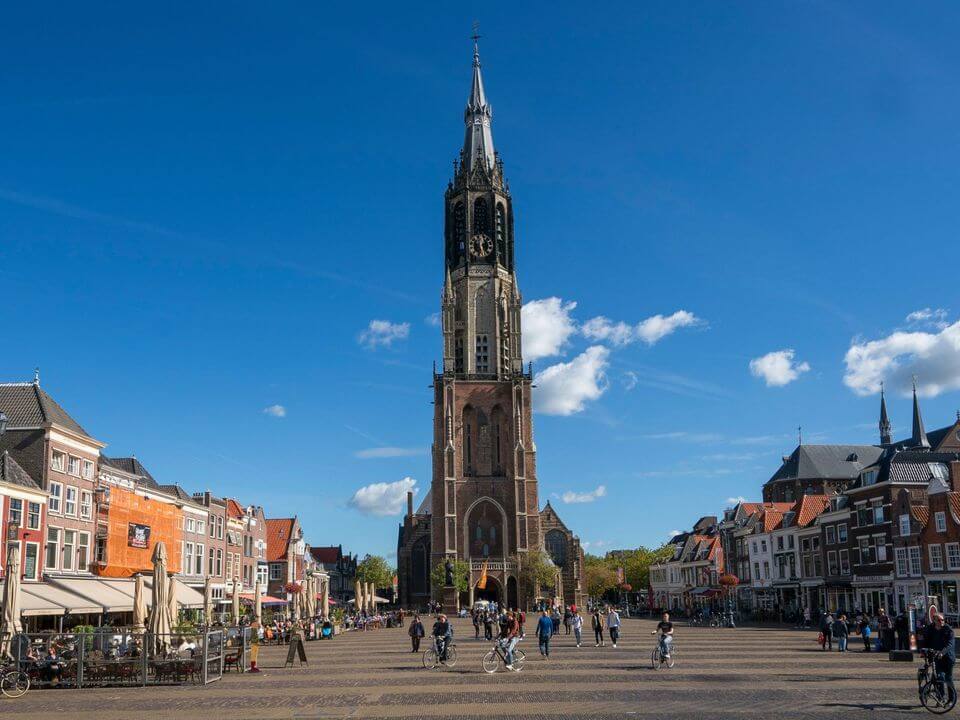 Schilderwerk in het historische centrum van Delft