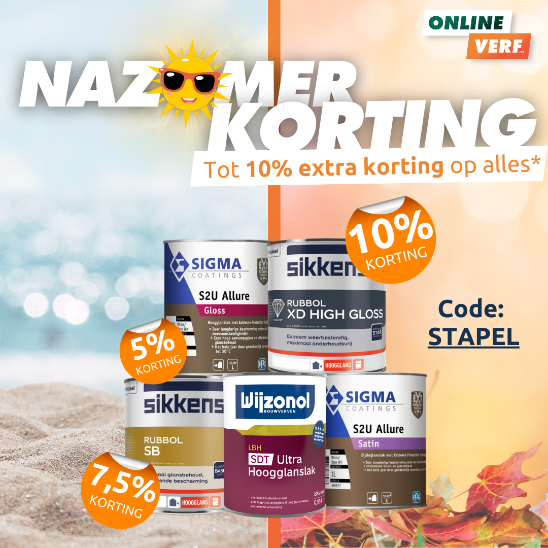 Nazomer korting bij Onlineverf.nl