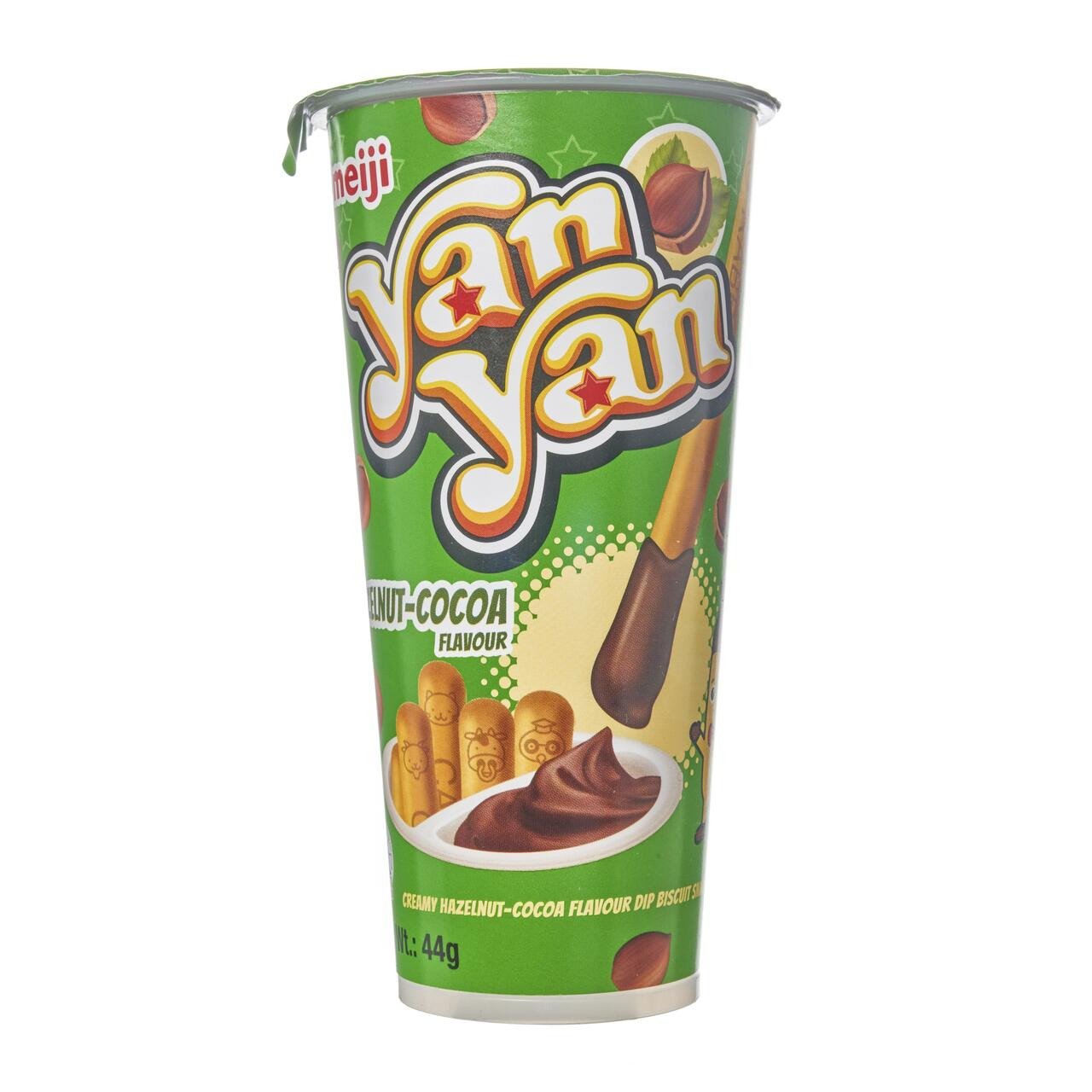 Meiji YanYan Biscuits with Hazelnut Chocolate Cream Dip (Singaporean) - 44  g - Japan Centre