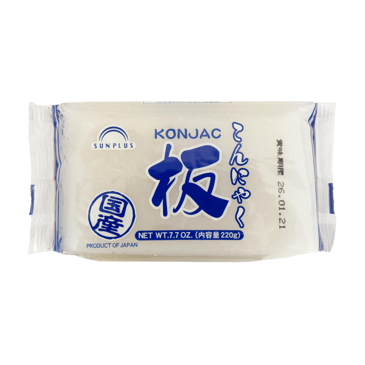 Sunplus Yam Cake Konnyaku White - 200 g - ジャパンセンター