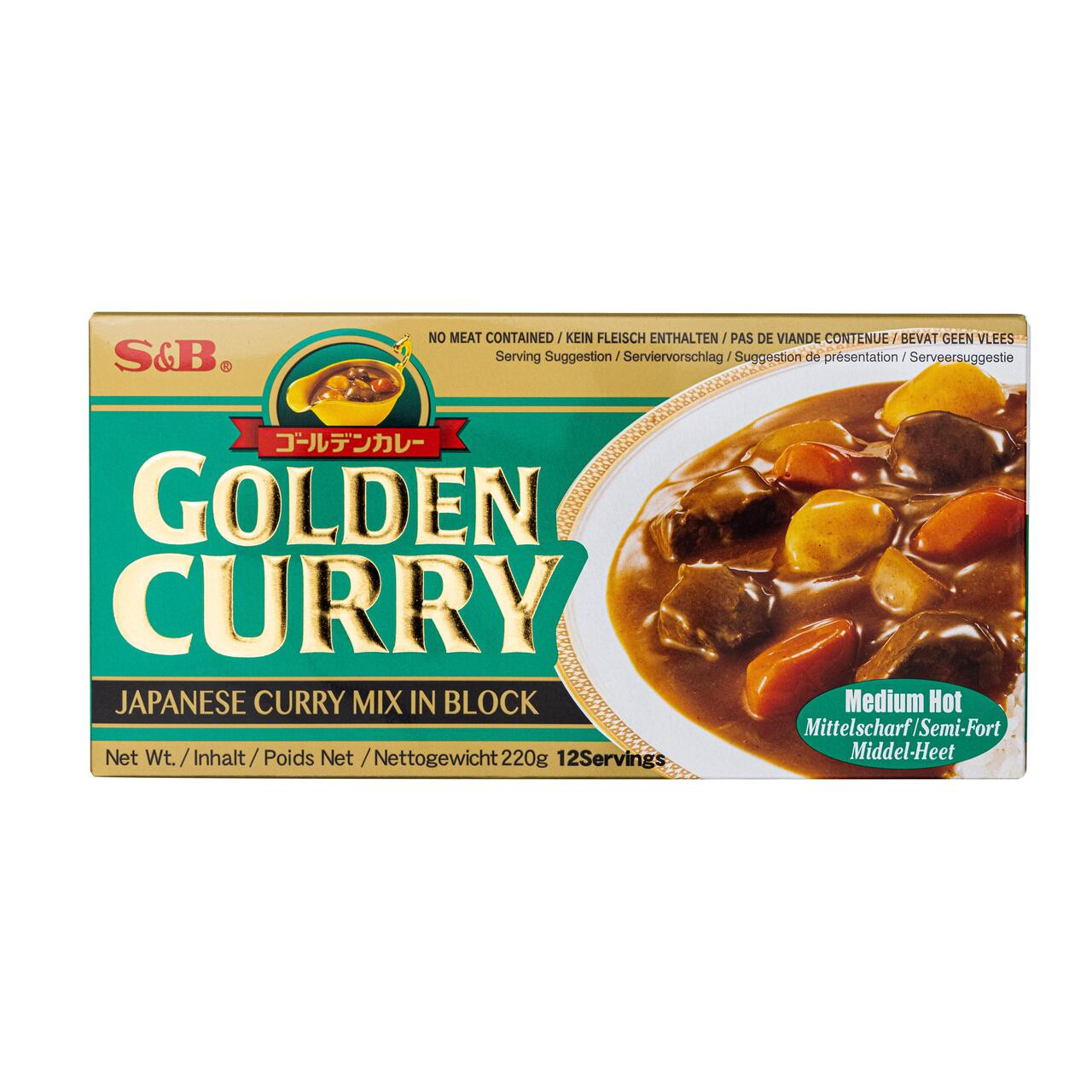 S&B Foods Golden Japanese Curry Roux Sauce Mild 198g – Japanese Taste