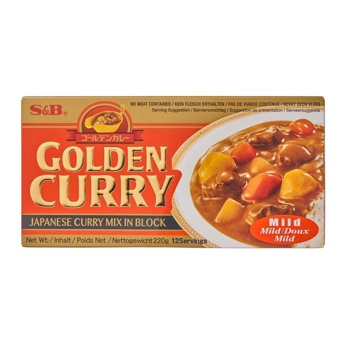 ※S&P CURRY S&B Golden Curry, Mild - 220 g, 12 servings - Japan Centre