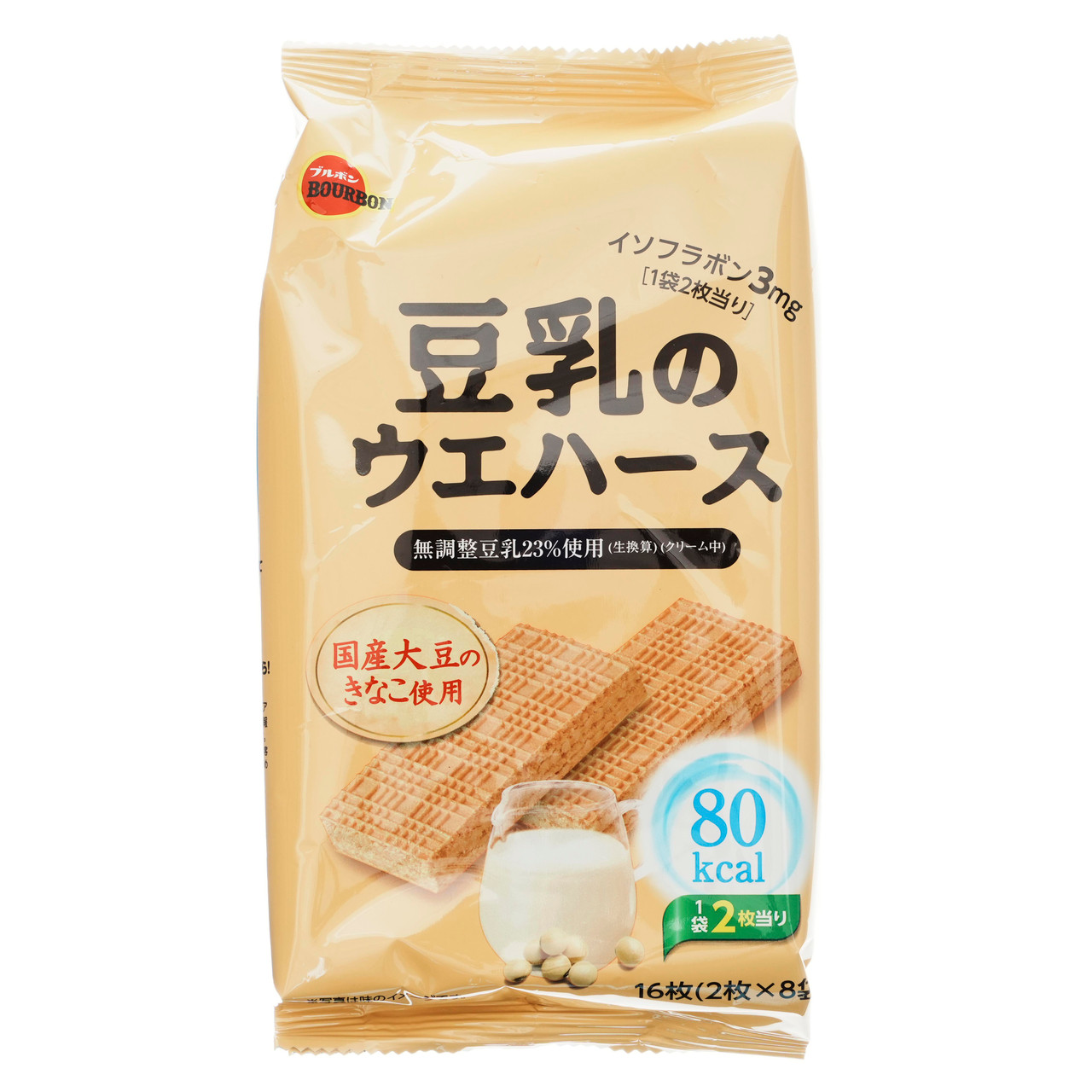 Bourbon Soy Milk Cream Wafer Biscuits - 112 g, 16 wafers (2