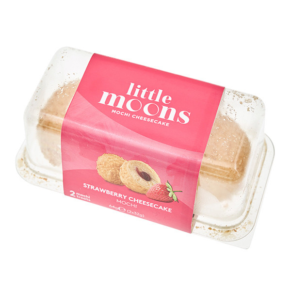 Frozen Little Moons Strawberry Cheesecake Mochi - 64 g, 2 pieces