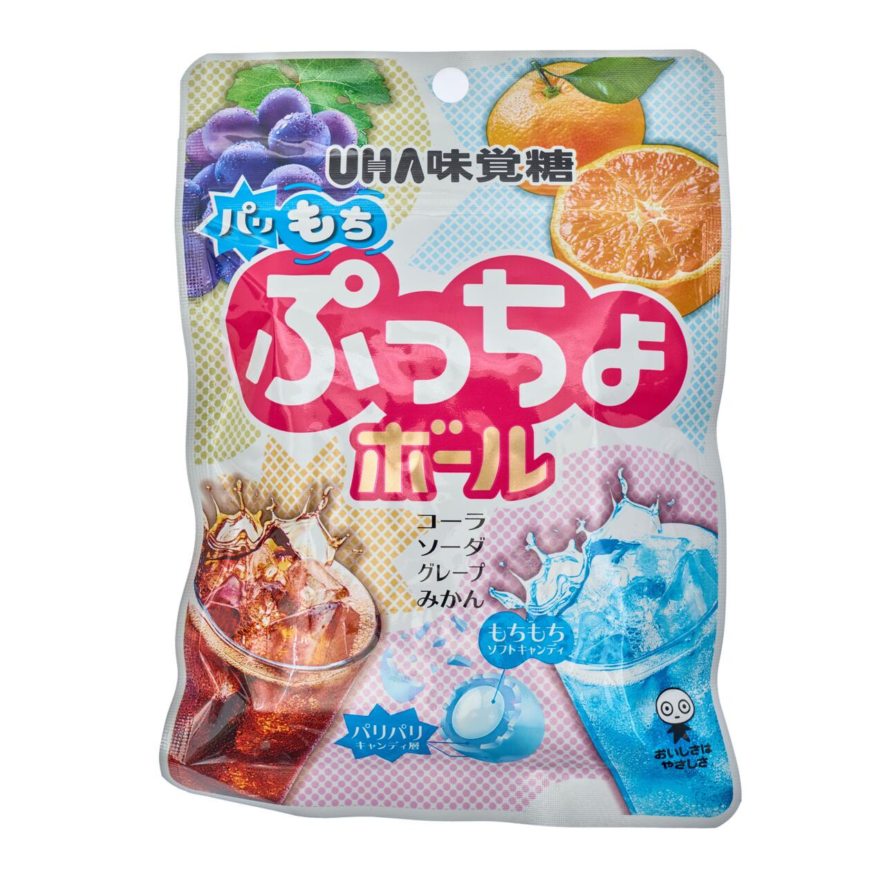 UHA味覚糖 ぷっちょボール 炭酸アソート 4袋 - 菓子