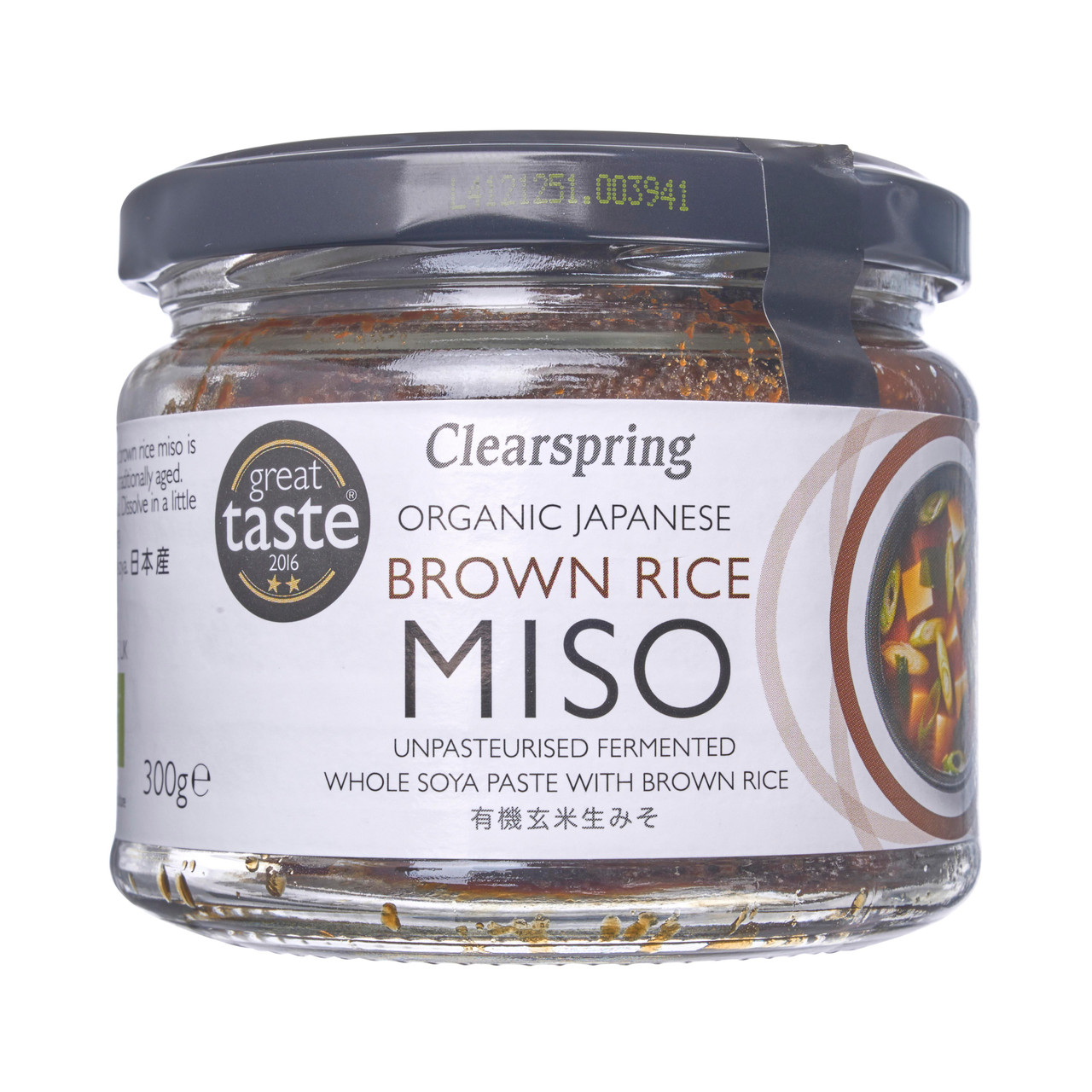 Clearspring Organic Japanese Barley Miso Paste - Unpasteurised