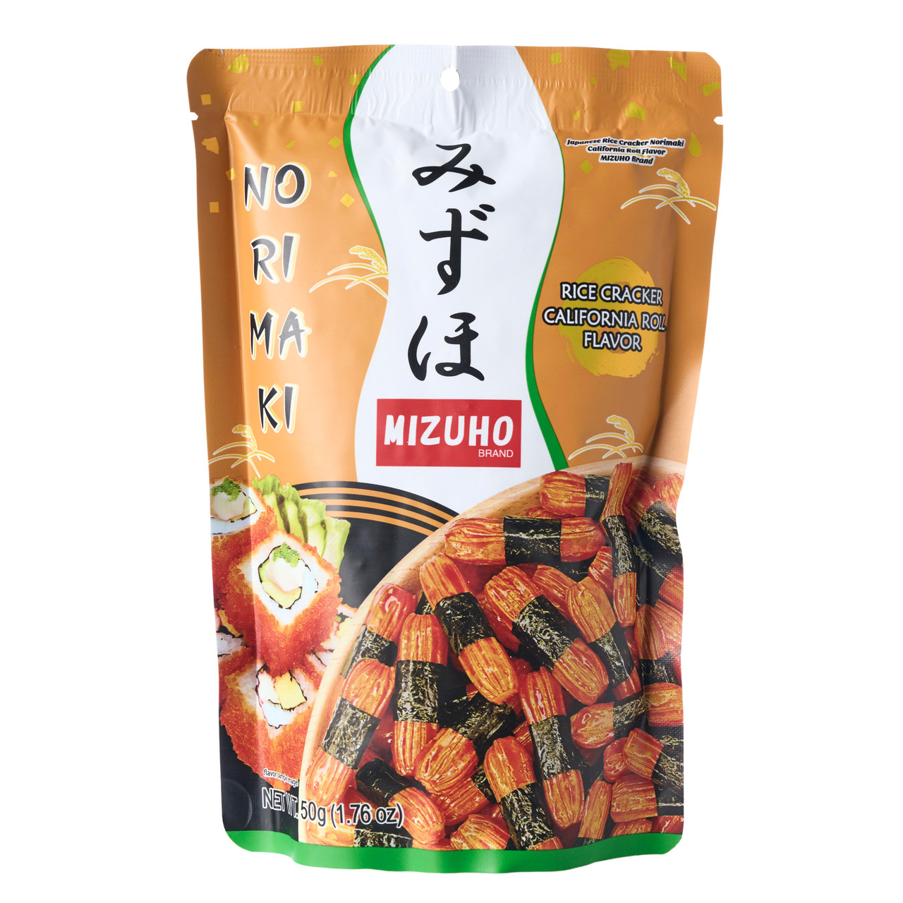 Mizuho Norimaki California Sushi Roll Flavour Rice Crackers Mizuho Norimaki California Sushi Roll Flavour Rice Crackers