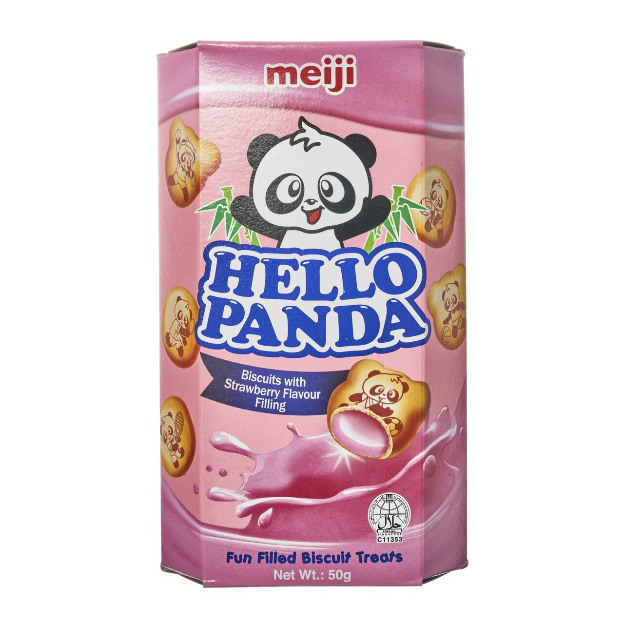 Meiji Hello Panda Strawberry Cream Biscuits (Singaporean) - 50 g