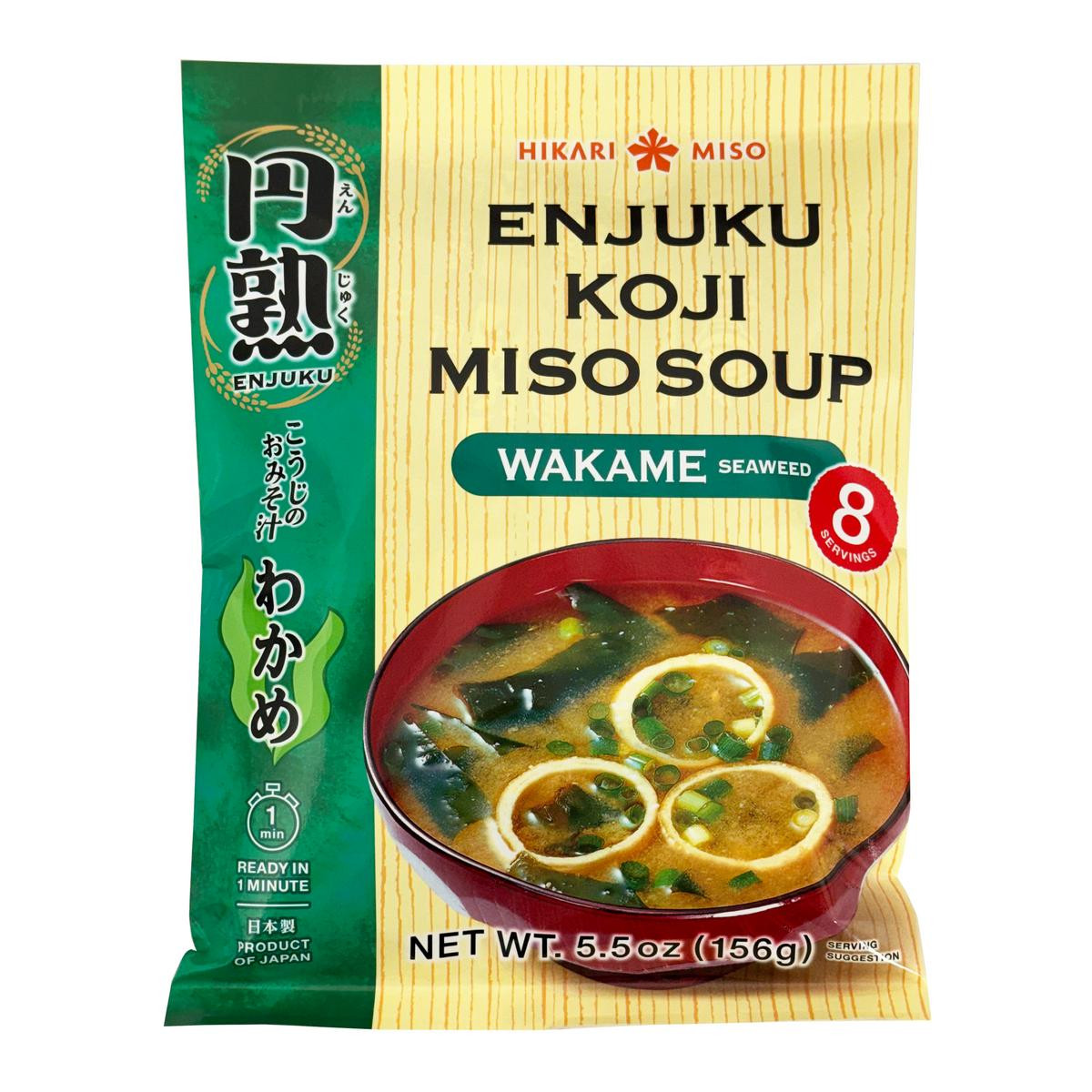 Hikari Enjuku Instant Miso Soup, Wakame Seaweed - 156 g, 8 