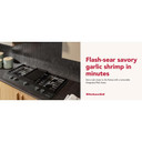 Kitchenaid® Gas-on-Metal Cooktop with an Integrated Wok Grate and CookShield™ Finish KCGK736SBE