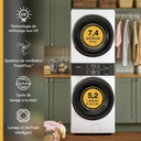 Whirlpool® Smart ENERGY STAR® Front Load Laundry Tower 5.2 cu. ft. Washer & 7.4 cu. ft. Electric Dryer with UV Clean Technology and FreshFlow™ Vent System YWEF5727TW