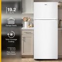 Whirlpool® 28-inch Wide Top Freezer Refrigerator with Total Coverage Cooling- 18.0 Cu. Ft. WRTX5118TW
