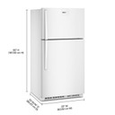 Whirlpool® 33-inch Wide Top Freezer Refrigerator with Total Coverage Cooling- 21 Cu. Ft. WRTX7421TW