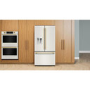 Kitchenaid® 30 Cu. Ft. 36-Inch French Door Refrigerator with Exterior Water and Ice Dispenser and Wood-Look Sliding Tray in Porcelain White KRFF436SPL