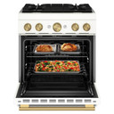 KitchenAid® 30-Inch 4 Burner Commercial-Style Dual Fuel Range with No Preheat Air Fry Mode KFDS930SPL