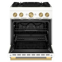 KitchenAid® 30-Inch 4 Burner Commercial-Style Dual Fuel Range with No Preheat Air Fry Mode KFDS930SPL