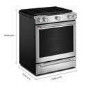 Kitchenaid® 30-Inch 5-Burner Dual Fuel Convection Slide-In Range with Baking Drawer KSDS730TPS
