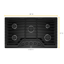 Whirlpool® 36-inch Gas Cooktop with EZ-2-Lift™ Hinged Cast-Iron Grates WCG55US6HB