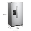 Whirlpool® 36-inch Wide Side-by-Side Refrigerator - 25 cu. ft. WRS325SDHZ Whirlpool® 36-inch Wide Side-by-Side Refrigerator - 25 cu. ft. WRS325SDHZ