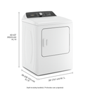 Whirlpool® 7.0 Cu. Ft. Top Load Electric Moisture Sensing Dryer with Steam YWED5050LW