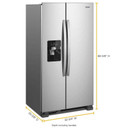 Whirlpool® 33-inch Wide Side-by-Side Refrigerator - 21 cu. ft. WRS331SDHM