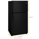 Whirlpool® 33" Wide Top-Freezer Refrigerator with Optional EZ Connect Icemaker Kit WRT541SZDB