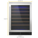 Whirlpool® 24" Undercounter Wine Center with Custom Temperature Control WUW35X24DS