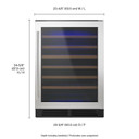 Whirlpool® 24" Undercounter Wine Center with Custom Temperature Control WUW35X24DS