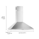Whirlpool® 30" Chimney Wall  Mount Range Hood WVW53UC0LS